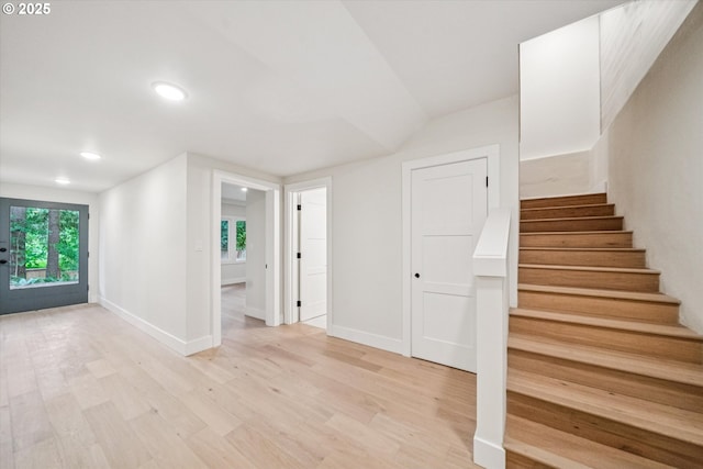 17253 SW Rivendell Dr, Portland, OR 97224 - spare room with light wood-type flooring, recessed lighting, and stairway