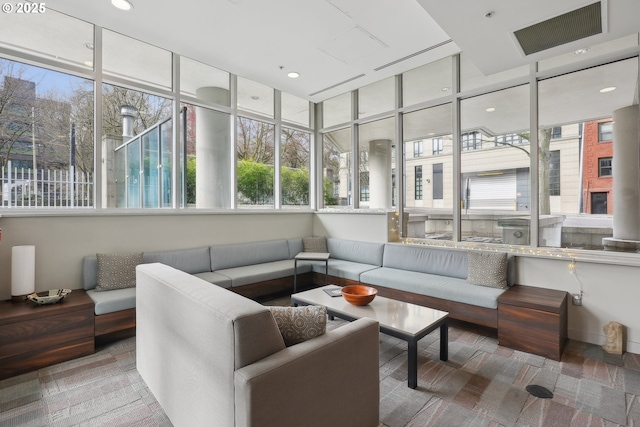 sunroom with visible vents