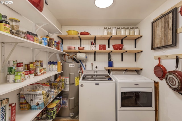 18430 SW Broad Oak Blvd, Beaverton, OR 97007 - laundry area with electric water heater and washer and dryer