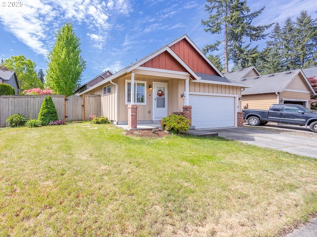 13311 NE 50th Way, Vancouver, WA 98682 - craftsman house with board and batten siding, driveway, a garage, covered porch, and a gate