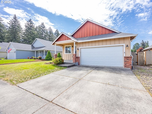 13311 NE 50th Way, Vancouver, WA 98682 - craftsman-style house featuring board and batten siding, brick siding, driveway, and a garage