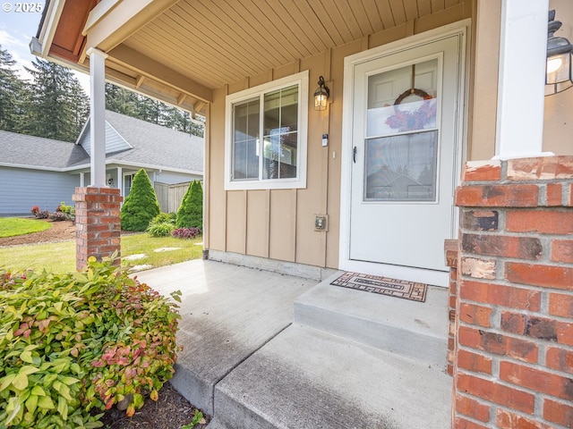 13311 NE 50th Way, Vancouver, WA 98682 - property entrance with board and batten siding and a porch