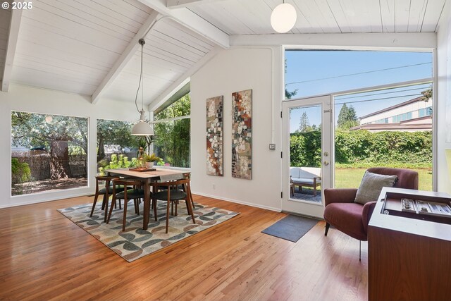 311 NE 130th Pl, Portland, OR 97230 - dining space featuring wood finished floors and wood ceiling