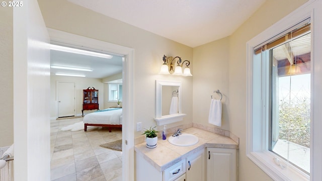 96424 Shorewood Ter, Brookings, OR 97415 - bathroom with vanity and tile patterned flooring