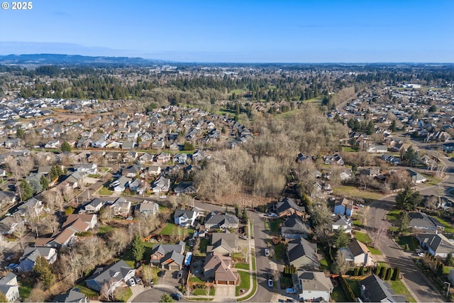 aerial view featuring a residential view