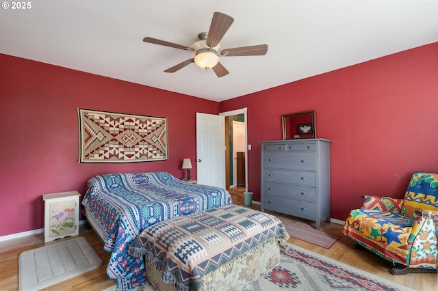 3606 SE Johnson Creek Blvd, Portland, OR 97222 - bedroom with wood finished floors and ceiling fan