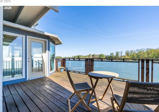 7720 SW Macadam Ave Unit 9, Portland, OR 97219 - wooden terrace featuring a water view