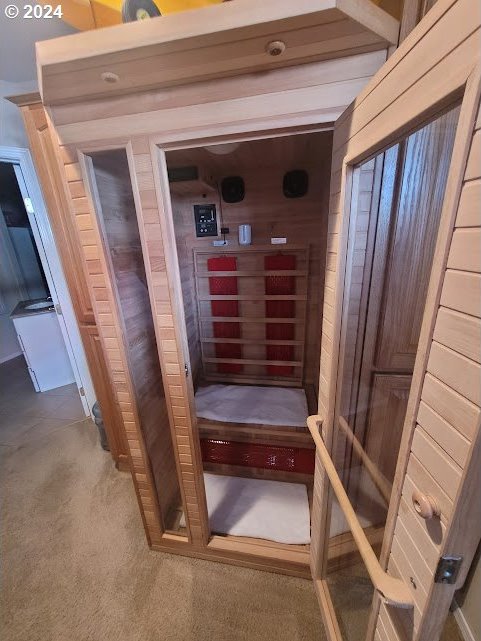 18699 NE Marine Dr Unit C-7, Gresham, OR 97230 - sauna / steam room featuring carpet flooring and wooden walls