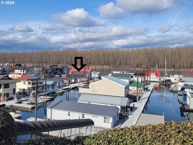 18699 NE Marine Dr Unit C-7, Gresham, OR 97230 - dock area with a water view and a residential view