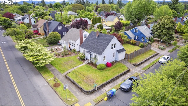 aerial view of residential area