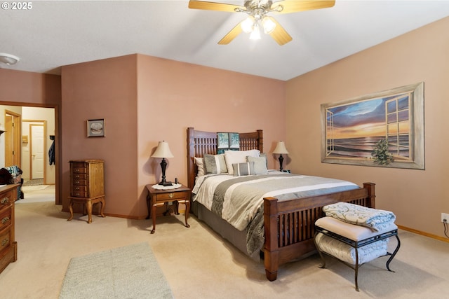 1506 E Heritage Loop, La Center, WA 98629 - bedroom featuring light carpet and a ceiling fan