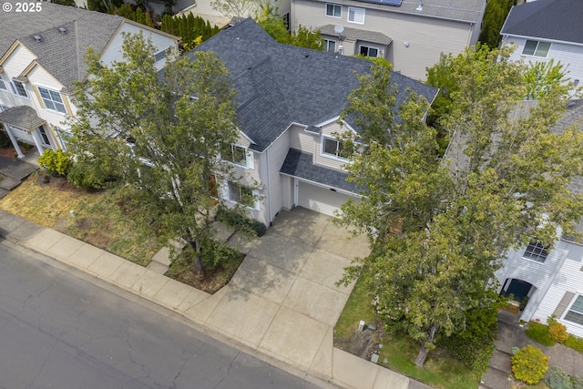 aerial perspective of suburban area
