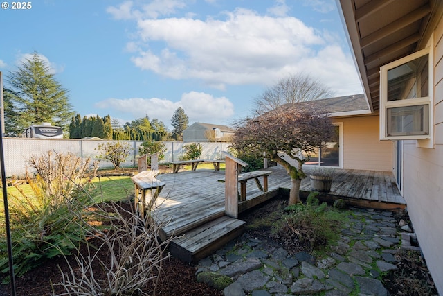 view of wooden terrace