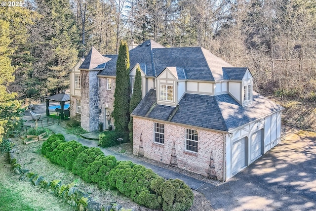 view of home's exterior with a garage