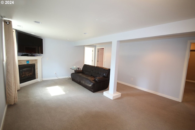 view of carpeted living room