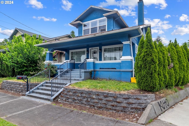 view of front of home featuring a porch