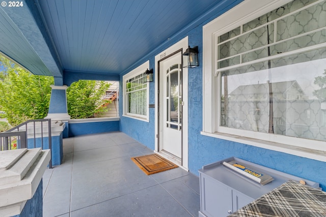 view of patio with covered porch