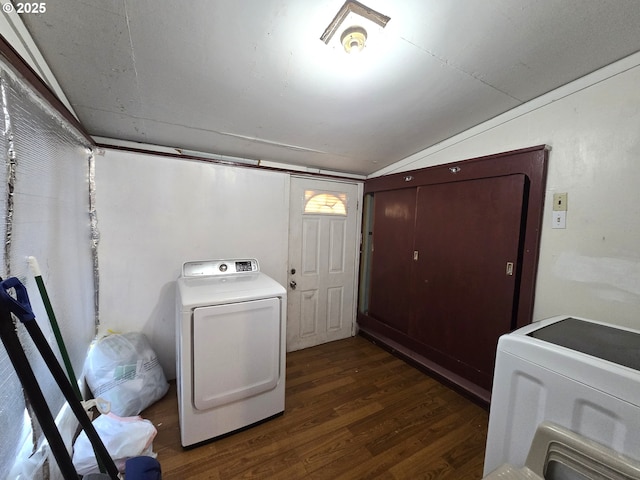 1055 W Madrona Ave, Hermiston, OR 97838 - laundry room with separate washer and dryer and dark wood finished floors