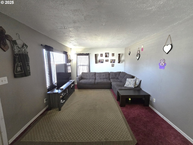 1055 W Madrona Ave, Hermiston, OR 97838 - living room featuring carpet flooring and a textured ceiling