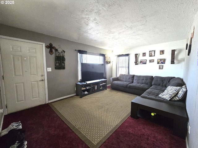 1055 W Madrona Ave, Hermiston, OR 97838 - living room featuring carpet flooring and a textured ceiling