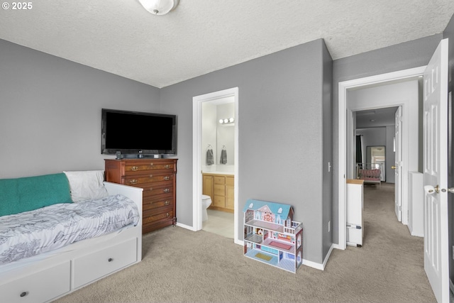 17364 SW Novato Ln, Beaverton, OR 97078 - bedroom featuring carpet, baseboards, ensuite bathroom, and a textured ceiling