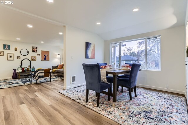 3154 NE 80th Ave, Portland, OR 97213 - dining space featuring light wood-type flooring and recessed lighting