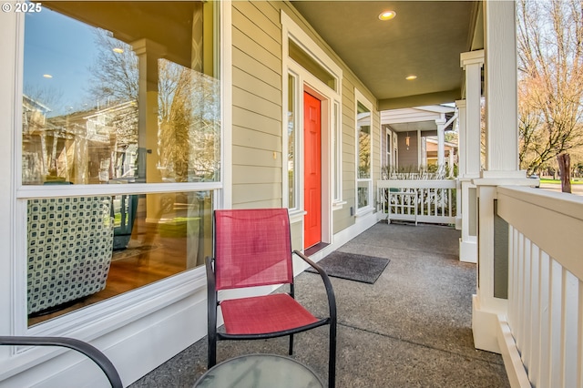 balcony with a porch