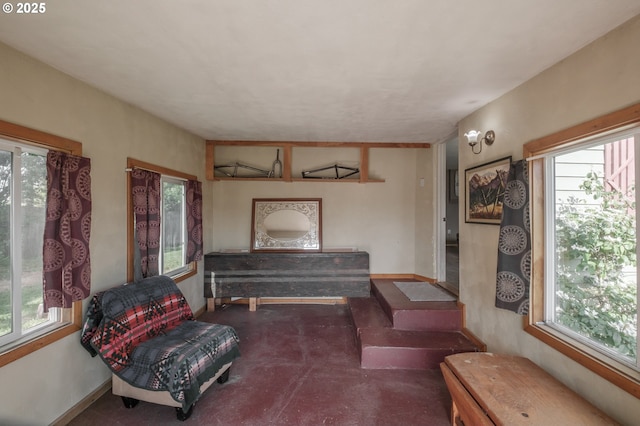 2440 Porter St, Lebanon, OR 97355 - living area featuring concrete flooring