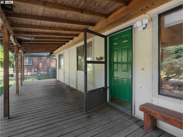 view of wooden terrace