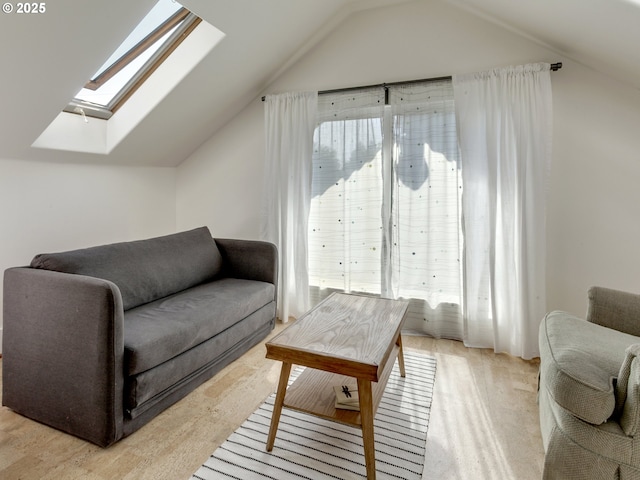 1630 SE 46th Ave, Portland, OR 97215 - living area with a skylight and vaulted ceiling