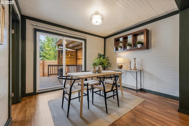 2251 SE 139th Ave, Portland, OR 97233 - dining space with wood finished floors and wooden ceiling