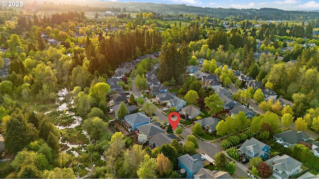 16904 SW Stellar Dr, Sherwood, OR 97140 - aerial perspective of suburban area with a heavily wooded area