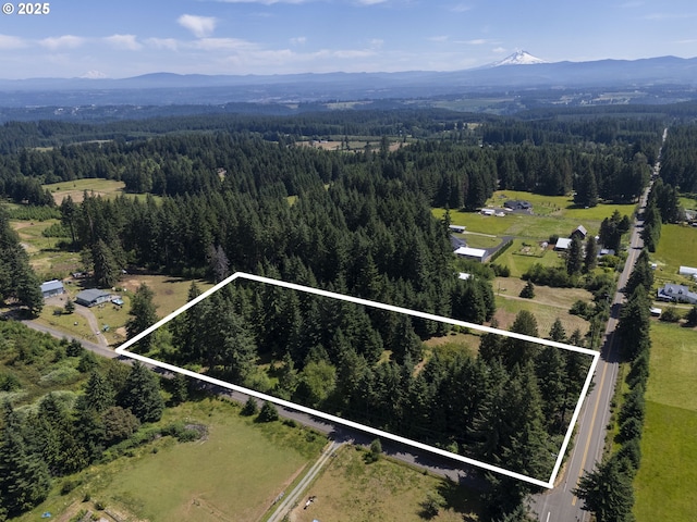 21161 S Upper Highland Rd, Beavercreek, OR 97004 - view of property location with a mountainous background and property parcel outlined