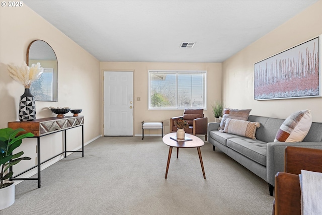 view of carpeted living room