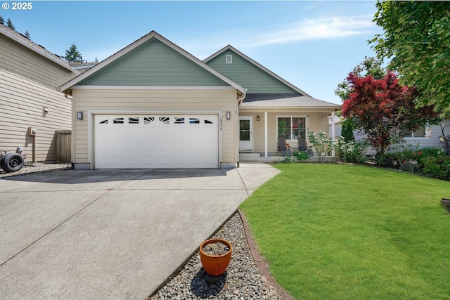 13417 NE 51st St, Vancouver, WA 98682 - view of front of home featuring driveway, an attached garage, and a front yard