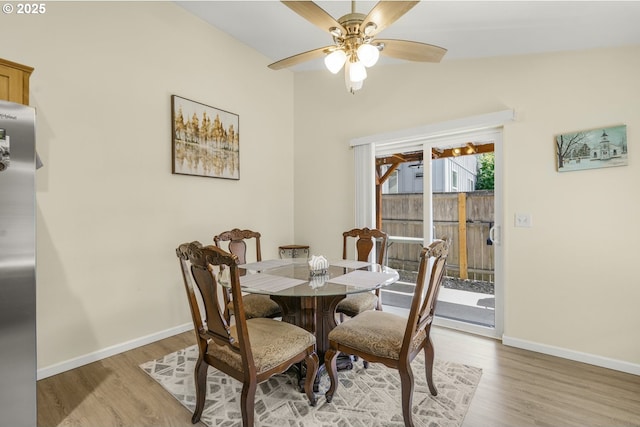 13417 NE 51st St, Vancouver, WA 98682 - dining area featuring light wood-type flooring and ceiling fan