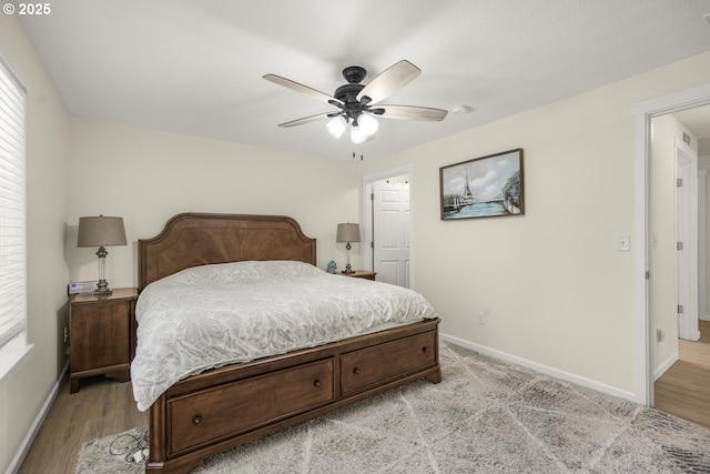 13417 NE 51st St, Vancouver, WA 98682 - bedroom with multiple windows, ceiling fan, and light wood-style flooring