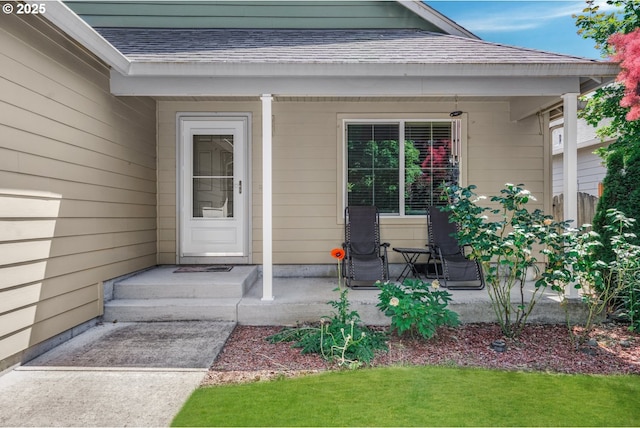 13417 NE 51st St, Vancouver, WA 98682 - property entrance with a shingled roof