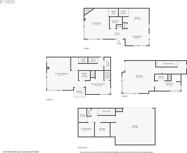 2172 NW 16th Ave, Portland, OR 97209 - floor plan / room layout
