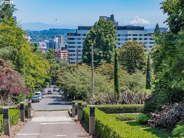 view of property's community featuring a view of city and a mountain view