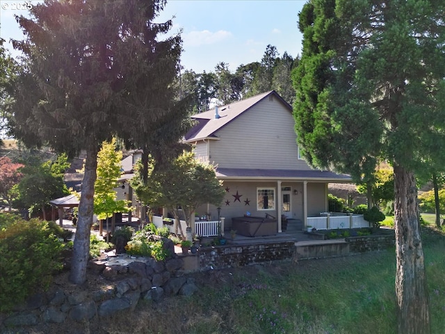 106 Green Valley Rd, Oakland, OR 97462 - rear view of house featuring a porch