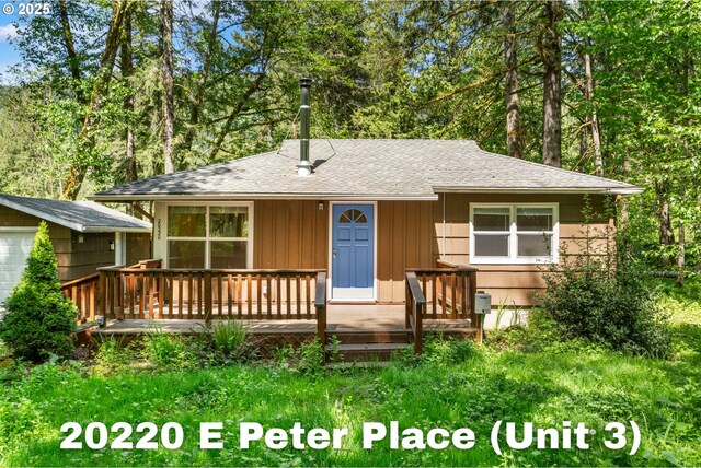 20220 E Peter Pl Unit 3, Sandy, OR 97055 - view of front of property featuring roof with shingles and a deck