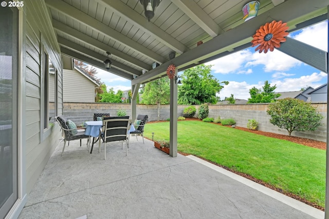 view of patio / terrace with outdoor dining space