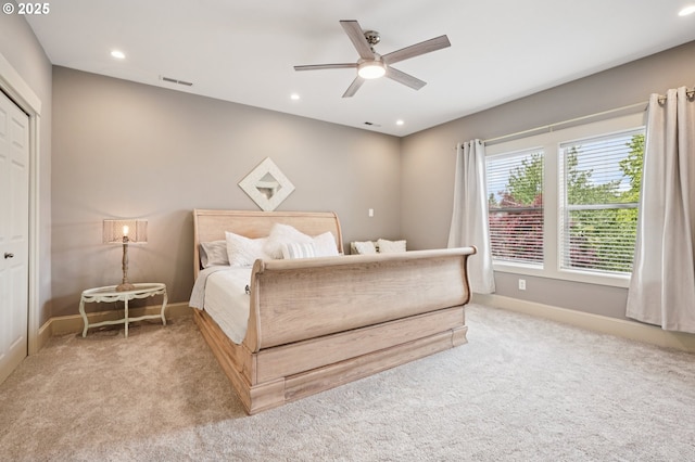 4706 NE 137th St, Vancouver, WA 98686 - bedroom with carpet, recessed lighting, and a ceiling fan
