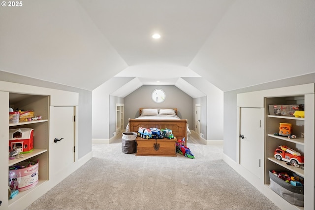 4706 NE 137th St, Vancouver, WA 98686 - carpeted bedroom featuring vaulted ceiling and baseboards
