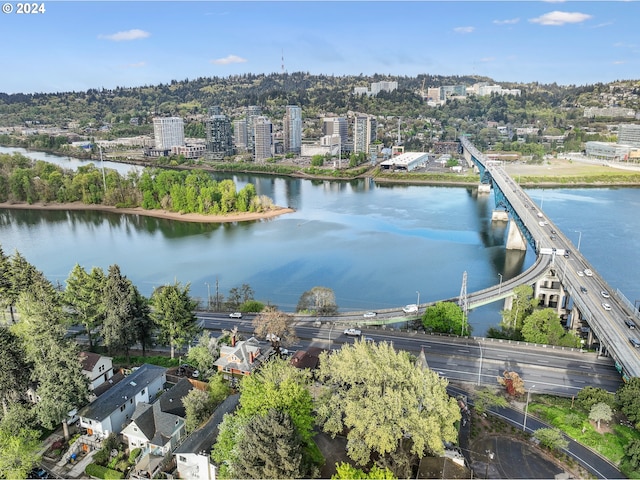 3103/3109 SE 6th Ave, Portland, OR 97202 - drone / aerial view with a view of city and a water view