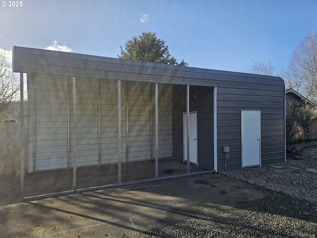 view of outbuilding with an outbuilding