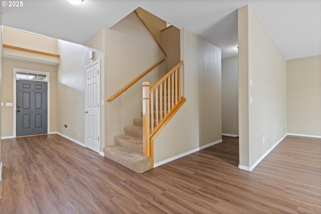 18407 NE 20th St, Vancouver, WA 98684 - foyer with wood finished floors, baseboards, and stairs