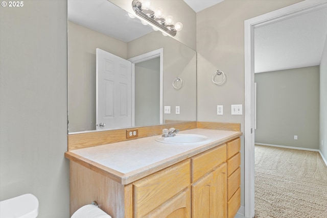 18407 NE 20th St, Vancouver, WA 98684 - bathroom with vanity, toilet, and baseboards