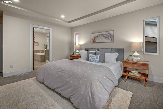 15192 SW Huntwood St, Tigard, OR 97224 - carpeted bedroom with recessed lighting and connected bathroom